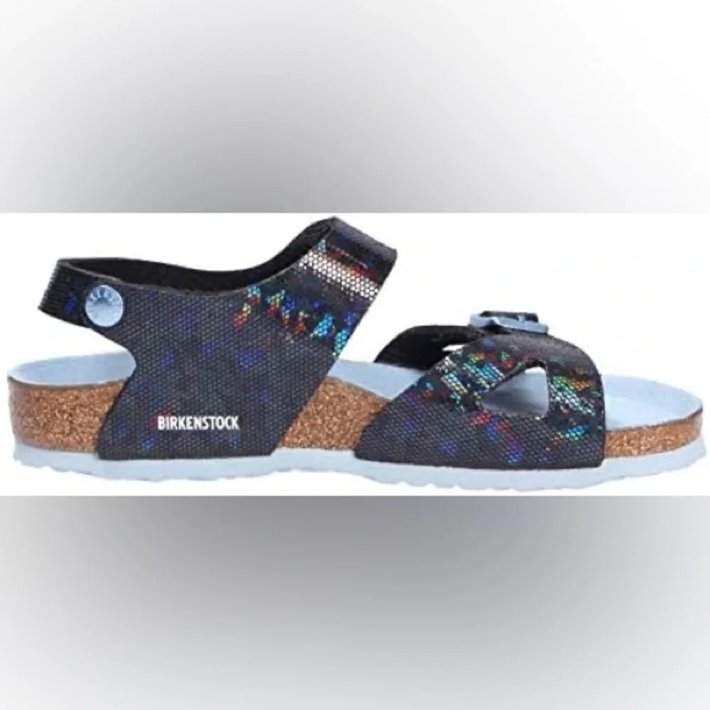 BIRKENSTOCK kids  Colorado Microfibre Hologram Black Blue Sandal
